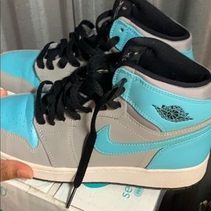 Jordan 1s grey and blue
